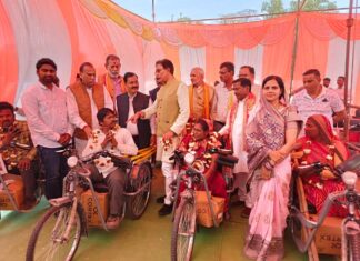 राष्ट्रीय वयोश्री व एडिप योजनान्तर्गत 478 वृद्धजनों व 49 दिव्यांगजनों को कुल 2771 सहायक उपकरणों का किया गया वितरण